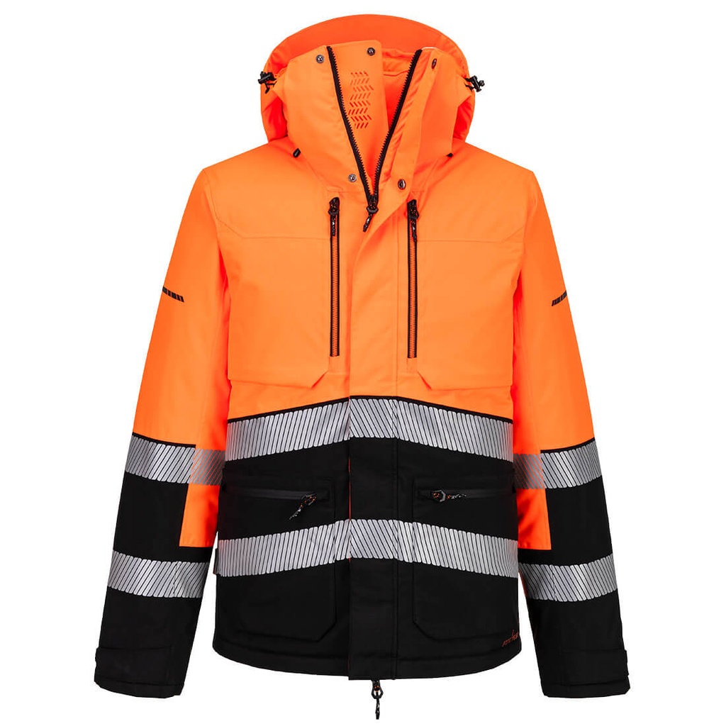 [EV467OBRS] EV4 Hi-Vis Winter Jacke - Orange/Schwarz (S)