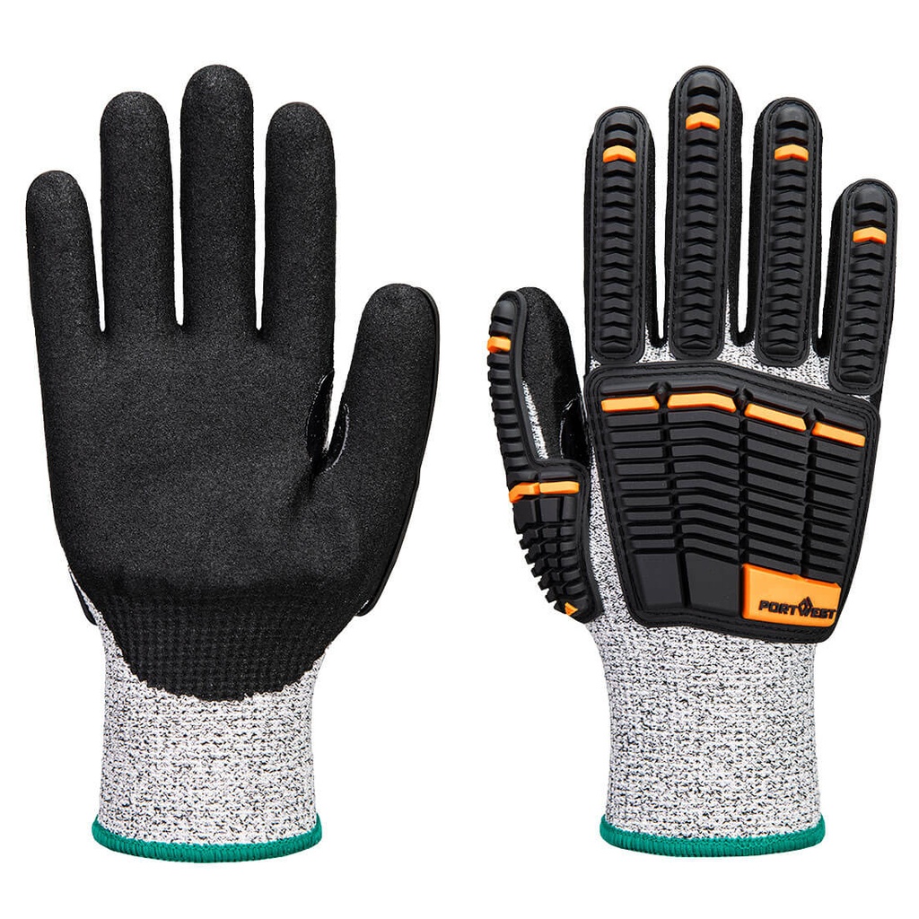 [A718G8RS] Impact C13 Nitrilschaum-Handschuh - Grau/Schwarz (S)