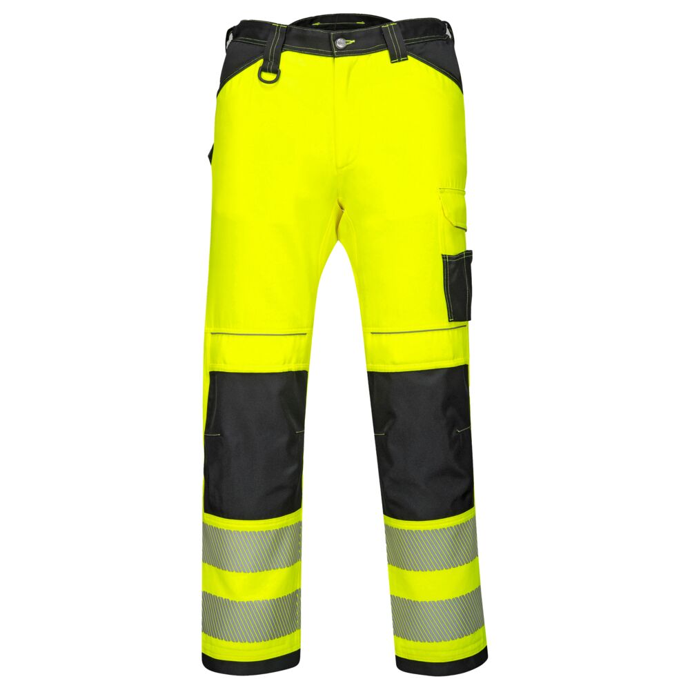 [PW340YBR40] PW3 Hi-Vis Arbeitsbundhose - Gelb/Schwarz (40, Regular)