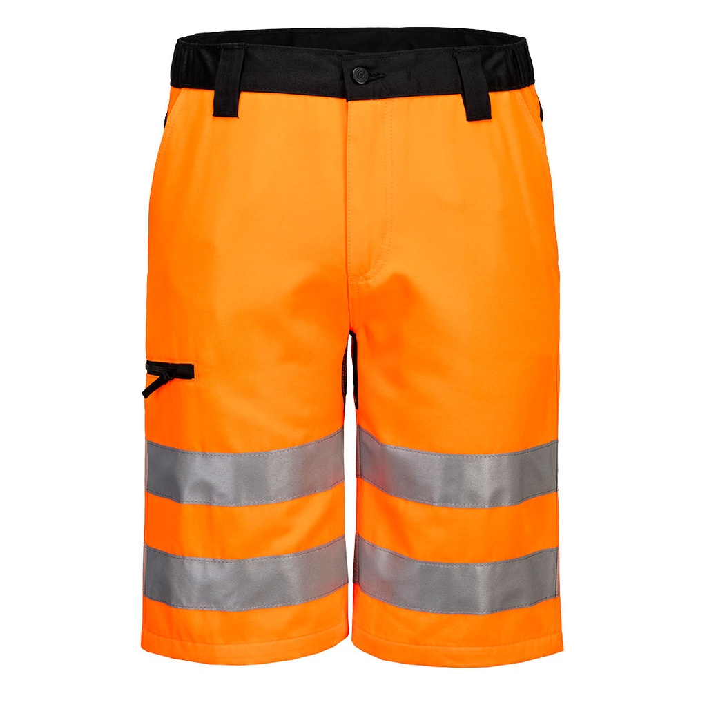 [CD899OBR40] WX2 Eco Hi-Vis Shorts - Orange/Schwarz (40)