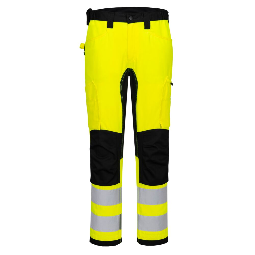 [CD848YBR40] WX2 ECO Hi-Vis Stretch Arbeitsbundhose - Gelb/Schwarz (40)