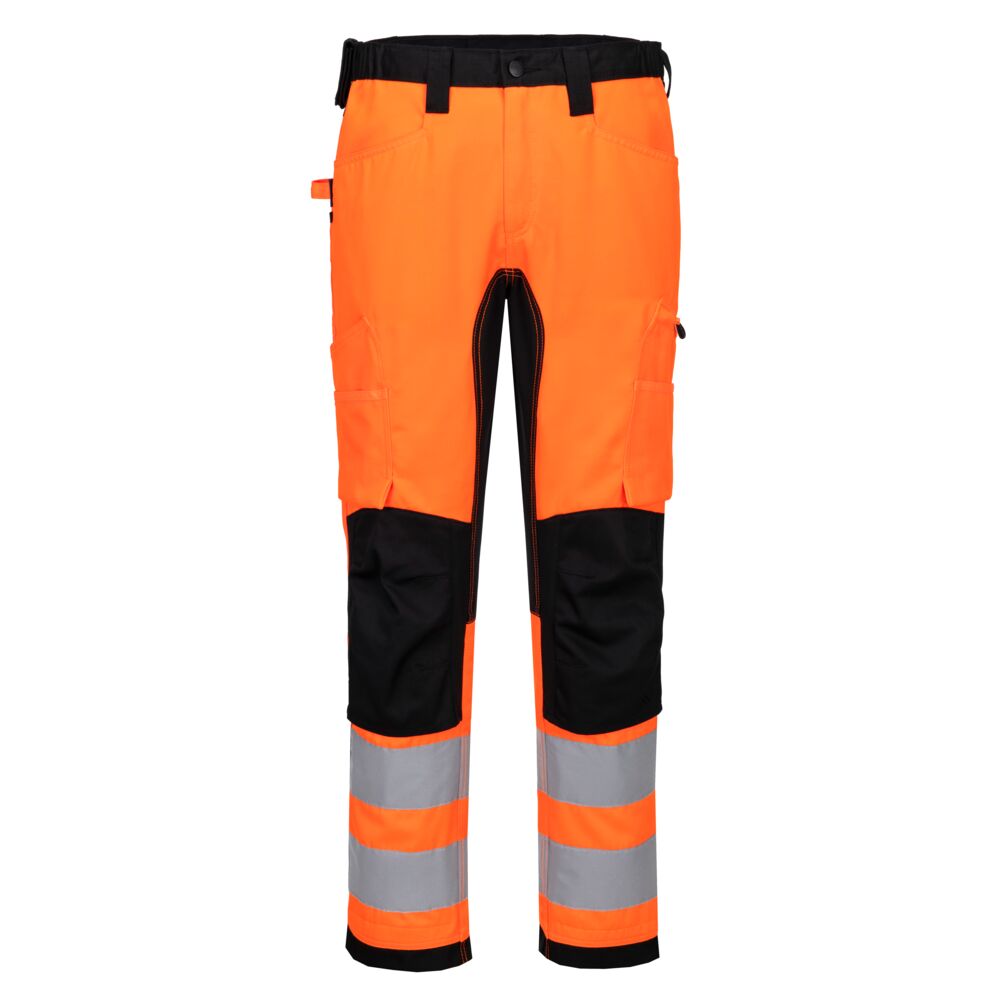[CD848OBR40] WX2 ECO Hi-Vis Stretch Arbeitsbundhose - Orange/Schwarz (40)