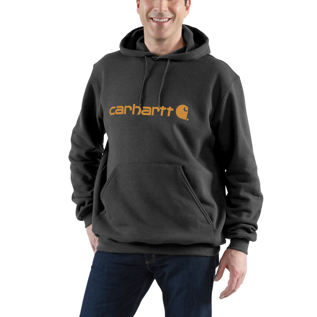 [100074-EE8XLREG] Marquette Logo Sweatshirt - Carbon Heather/Carhartt Gold (XL)
