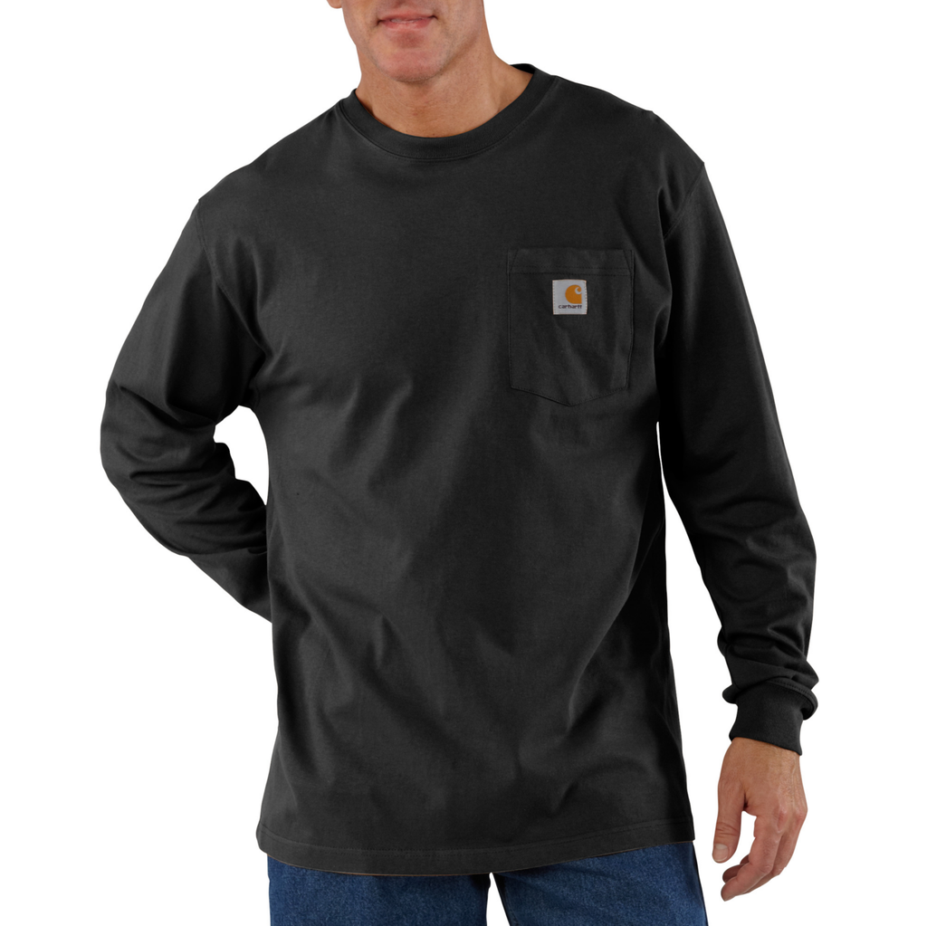 [K126-BLK2XLREG] Dearborn Loose LS T-Shirt - Black (2XL)