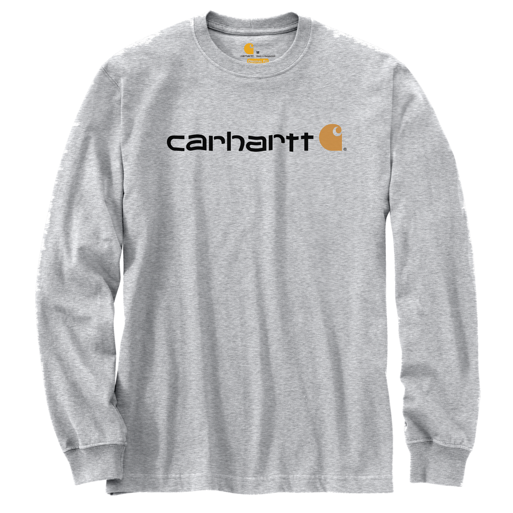 [104107-HGYXLREG] Dearborn Relaxed LS Logo T-Shirt - Heather Gray (XL)