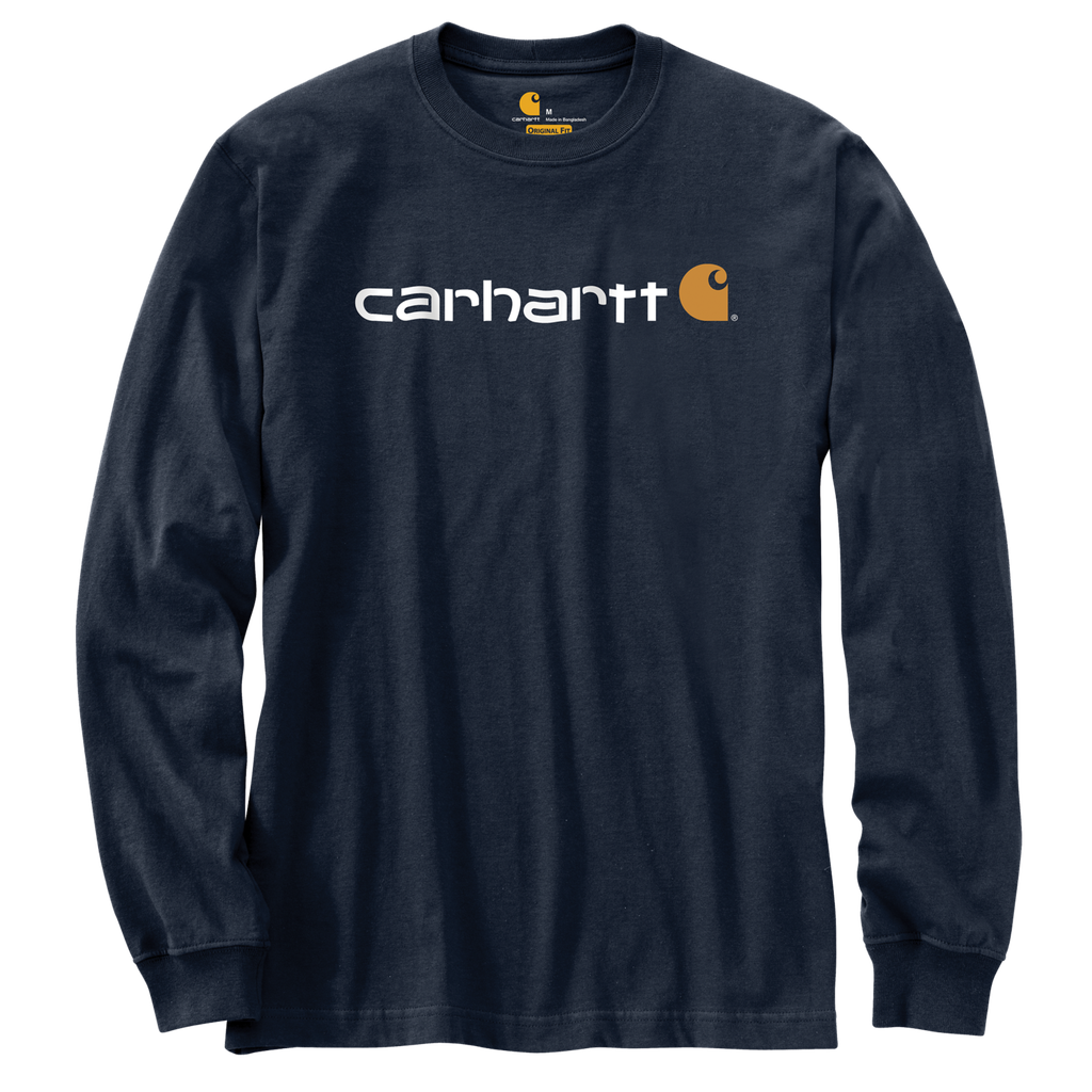 [104107-4122XLREG] Dearborn Relaxed LS Logo T-Shirt - Navy (2XL)