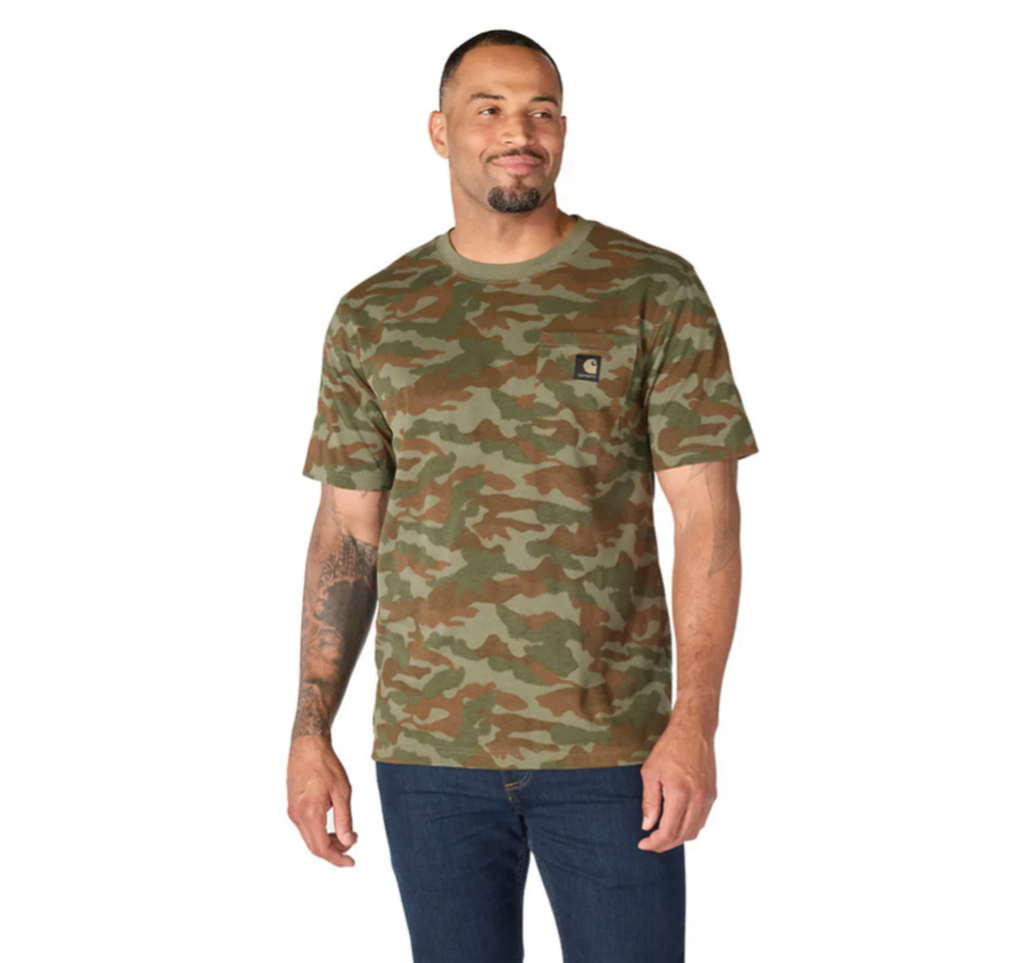 Irvine Relaxed Camo T-Shirt - Army Green Camo