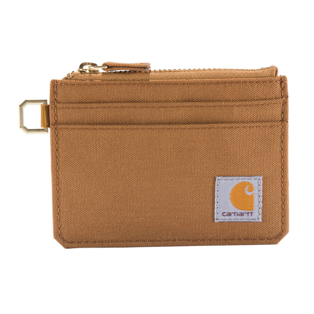 Nylon Duck Zippered Card Keeper Wallet - Carhartt Brown