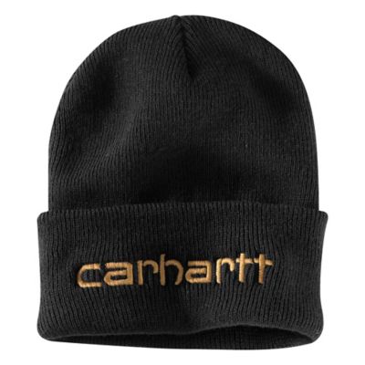 Carhartt Knit Insulated Logo Graphic Cuffed Work Beanie One Size Carhartt Brown