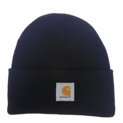 Carhartt Knit Insulated Logo Graphic Cuffed Work Beanie One Size Black
